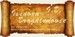 Isidora Dragalanović vizit kartica